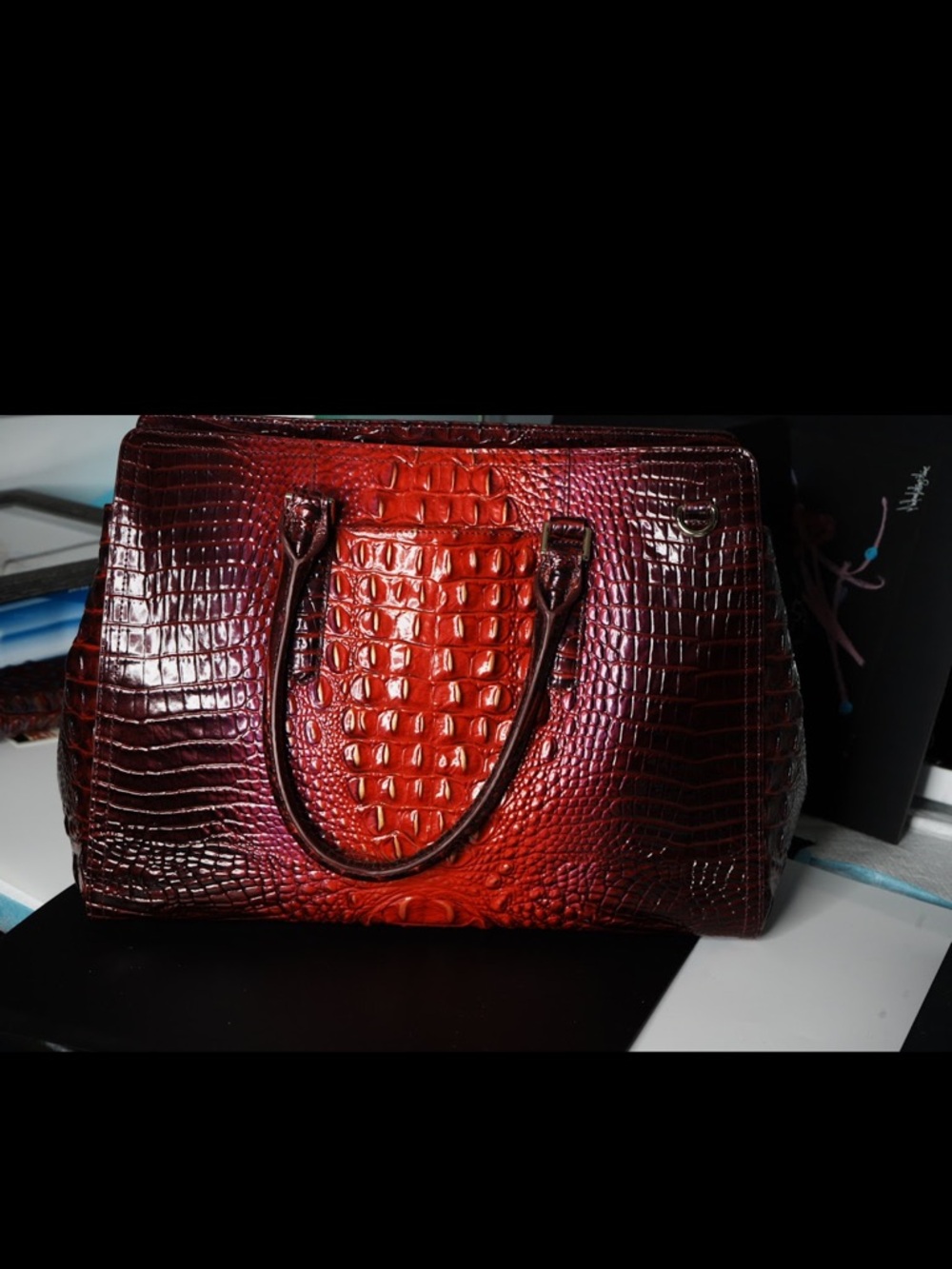 Brahmin Finley Carryall — Ruby Ombre Melbourne